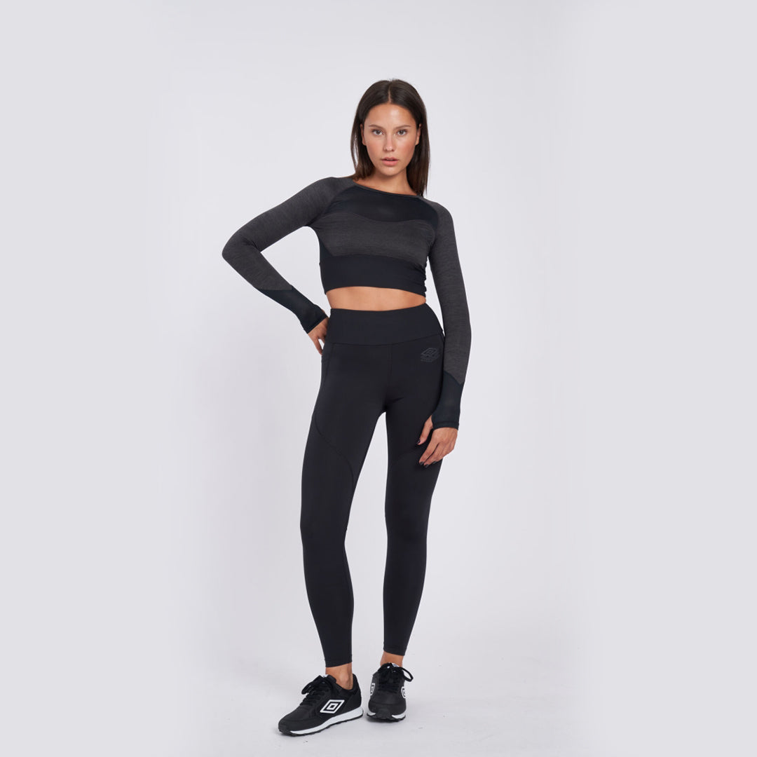 PRO TRAINING CROPPED LS TOP - 66111U-1AP-WOMEN