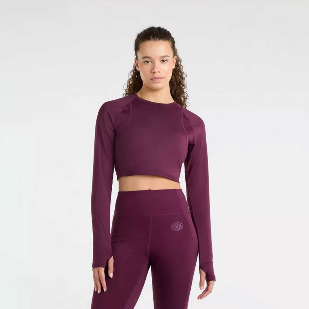 PRO TRAINING CROPPED LS TOP -66304U-LST- WOMEN